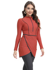 Solid Modest Burkini Swimwear 3-Piece Set – Oceana
