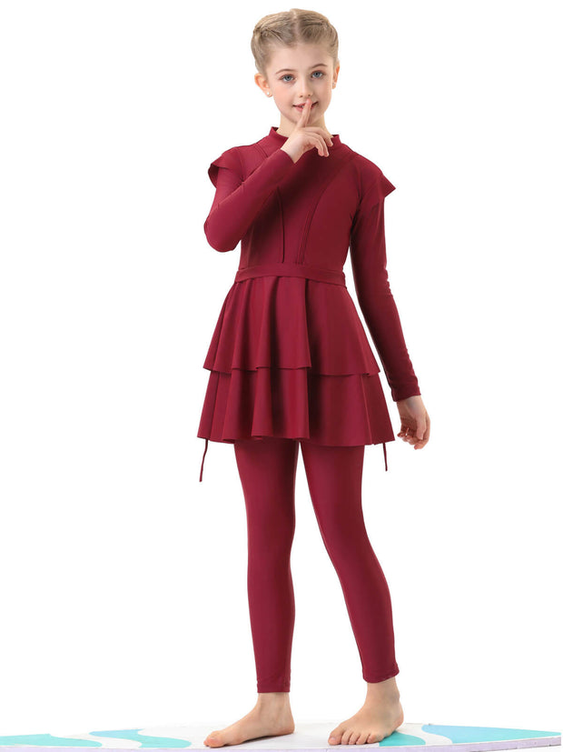 Girls' Modest Burkini Swimwear 3-Piece Set Swimsuits – Purity