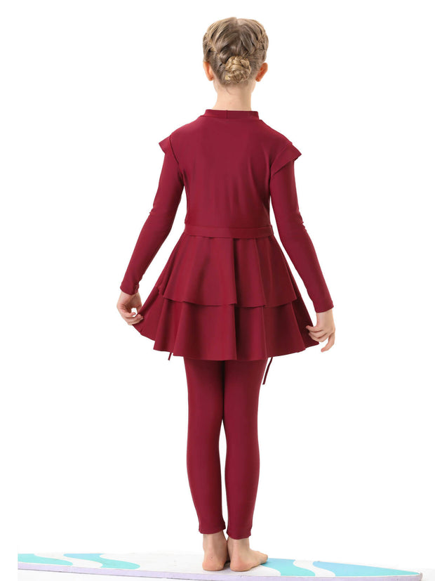 Girls' Modest Burkini Swimwear 3-Piece Set Swimsuits – Purity