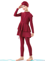 Girls' Modest Burkini Swimwear 3-Piece Set Swimsuits – Purity